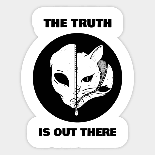 Cats are Aliens - The truth is out there, funny for cat lovers Sticker by chrisioa